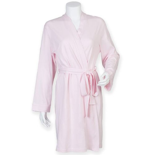 Towel City Women's Wrap Robe Light Pink